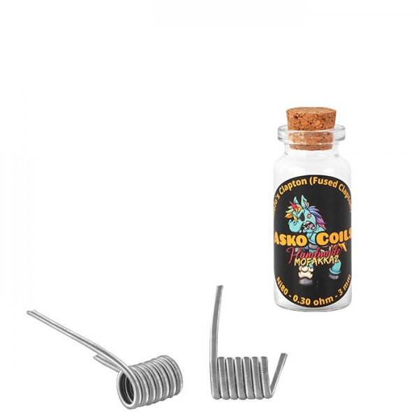 Asko Mofos Clapton Fused Clapton Handmade Prebuilt Coils 0,30 Ohm (2er Pack)